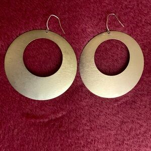 DONUT HOLE DANGLING  DROP EARRINGS EXTRA LARGE